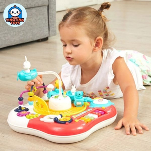 Bàn Học Đồ Chơi Giáo Dục màu đỏ